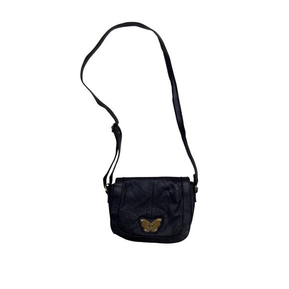 Butterfly Turnlock Leather Purse – Cute Vintage Chic Shoulder Bag Handbag - Picture 1 of 6